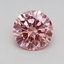 0.48 Ct. Fancy Vivid Pink Round Lab Grown Diamond