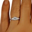 The Fiorenza Ring, smallzoomed in top view on a hand