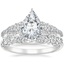 18K White Gold Antonella Tapered Diamond Ring with Olivetta Diamond Ring