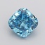 1.00 Ct. Fancy Vivid Blue Cushion Lab Grown Diamond