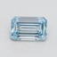 1.00 Ct. Fancy Intense Blue Emerald Lab Grown Diamond