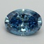 4.07 Ct. Fancy Vivid Blue Oval Lab Grown Diamond