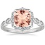 18K White Gold Cadenza Halo Diamond Ring, smalltop view