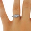 The Chelle Ring, smalltop view on a hand