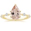 18K Yellow Gold Aimee 1.4mm Diamond Ring, smalltop view