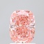 1.52 Ct. Fancy Vivid  Pink Cushion Lab Grown Diamond