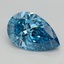 0.99 Ct. Fancy Vivid Blue Pear Lab Grown Diamond