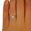 The Oswego Ring, smalltop view on a hand