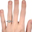 The Becca Ring, smallzoomed in top view on a hand