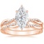 14K Rose Gold Petite Twisted Vine Diamond Bridal Set (1/4 ct. tw.)