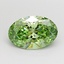 1.58 Ct. Fancy Vivid Green Oval Lab Grown Diamond