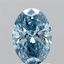 1.50 Ct. Fancy Vivid Blue Oval Lab Grown Diamond