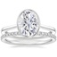 Platinum Petite Luna Bezel Ring with Luxe Ballad Diamond Ring (1/4 ct. tw.)