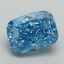 1.53 Ct. Fancy Vivid Blue Cushion Lab Grown Diamond