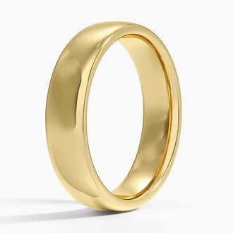 Low Profile 5.5mm Wedding Ring in 18K Yellow Gold