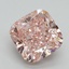 4.06 Ct. Fancy Vivid Pink Cushion Lab Grown Diamond