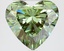 3.71 Ct. Fancy Vivid Green Heart Lab Grown Diamond