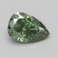 4.02 Ct. Fancy Vivid Green Pear Lab Grown Diamond