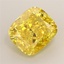 3.36 Ct. Fancy Vivid Yellow Cushion Lab Grown Diamond