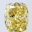 4.03 Ct. Fancy Vivid Yellow Cushion Lab Grown Diamond