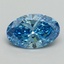 2.06 Ct. Fancy Vivid Blue Oval Lab Grown Diamond