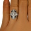 The Arine Ring, smalltop view on a hand