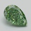 1.01 Ct. Fancy Vivid Green Pear Lab Grown Diamond