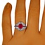 The Natesa Ring, smalltop view on a hand