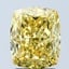 3.10 Ct. Fancy Vivid Yellow Cushion Lab Grown Diamond