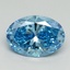 3.11 Ct. Fancy Vivid Blue Oval Lab Grown Diamond