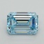 1.50 Ct. Fancy Vivid Blue Emerald Lab Grown Diamond