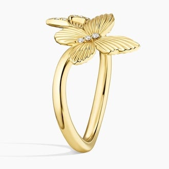 Butterfly Toi et Moi Diamond Ring