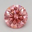 1.11 Ct. Fancy Vivid Pink Round Lab Grown Diamond
