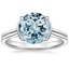 18K White Gold Jade Trau Alure Solitaire Ring, smalltop view