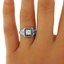 The Siobhan Ring, smalltop view on a hand