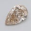 2.04 Ct. Very Light  Brown Pear Lab Grown Diamond