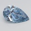5.02 Ct. Fancy Vivid  Blue Pear Lab Grown Diamond
