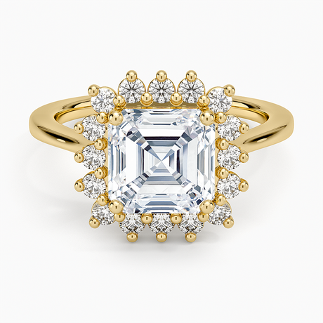 Sunburst Halo Engagement Ring - Brilliant Earth