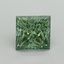 1.30 Ct. Fancy Vivid Green Princess Lab Grown Diamond