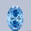 0.86 Ct. Fancy Vivid Blue Oval Lab Grown Diamond