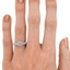 The Margo Ring, smallzoomed in top view on a hand