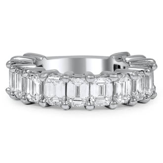 Custom Emerald Cut Diamond Wedding Band