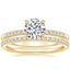 18K Yellow Gold Petite Viviana Diamond Ring (1/6 ct. tw.) with Ballad Diamond Ring (1/6 ct. tw.)