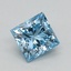 0.51 Ct. Fancy Vivid Blue Princess Lab Grown Diamond