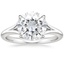 18K White Gold Reverie Solitaire Ring, smalltop view