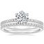 Platinum Six Prong Luxe Viviana Diamond Ring (1/3 ct. tw.) with Ballad Diamond Ring (1/6 ct. tw.)