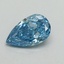 0.56 Ct. Fancy Vivid Blue Pear Lab Grown Diamond