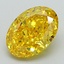 3.10 Ct. Fancy Vivid Yellow Oval Lab Grown Diamond