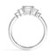 Double Claw Prong Aquamarine Accents Ring, smallview