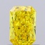 0.76 Ct. Fancy Vivid Yellow Radiant Lab Grown Diamond